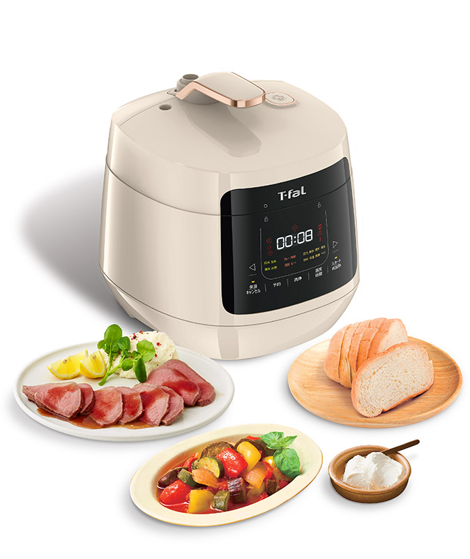 ラクラ・クッカー プラス 電気圧力鍋　スチーム洗浄付　グレー　CY353BJB Amazon.co.jp: ティファール 電気圧力鍋 無水調理 3L 2～4人用 1